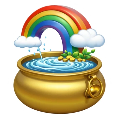 Flowing River leading to pot of gold sticker