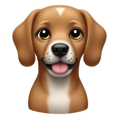 cute brown dog with black nose and black around eyes  sticker