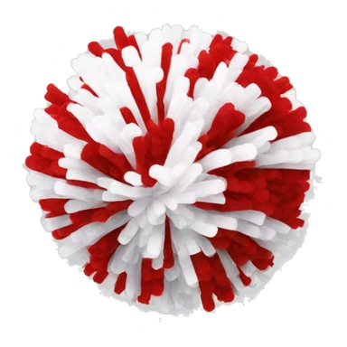 Red and white cheerleading pompom sticker