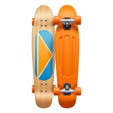 orange skateboard vertical sticker