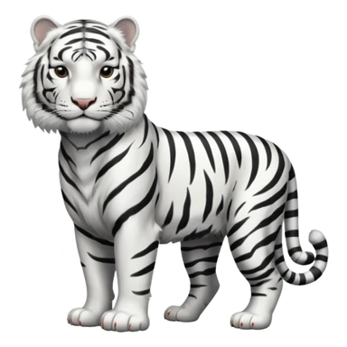 White tiger standing sticker