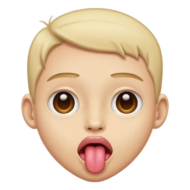 Emoji of a face with tongue out and eyes rolled back to the head. sticker