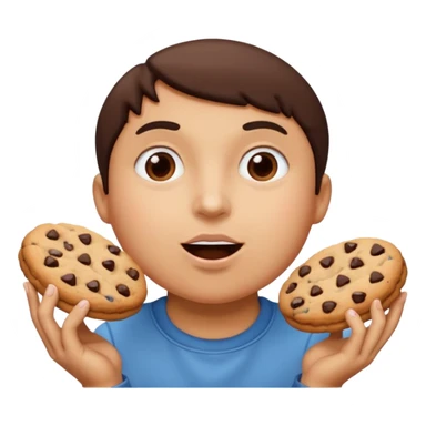 someone eating a lot of cookies  sticker