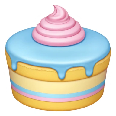 pastel dessert, mix of blue, pink, and yellow colors sticker
