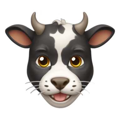 A scotish cow cat sticker