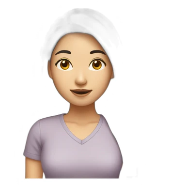 Asian college girl sticker