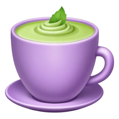 light purple matcha cup sticker