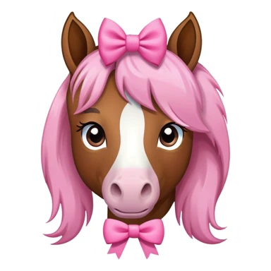 Horse with pink bow sticker