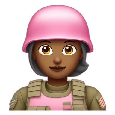 Solider pink women halfbody sticker