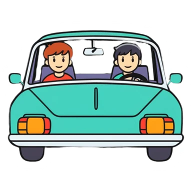 Besties in car sticker