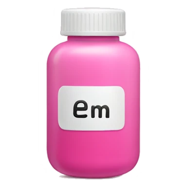 pink pill bottle sticker