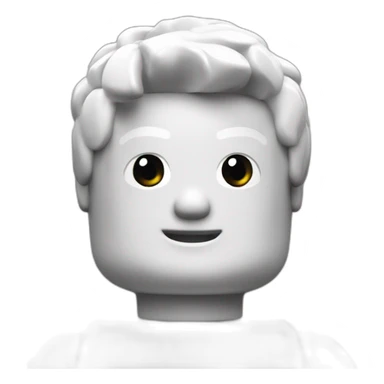 White Lego minifigure without face sticker