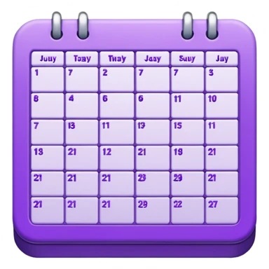 purple weekly calender sticker