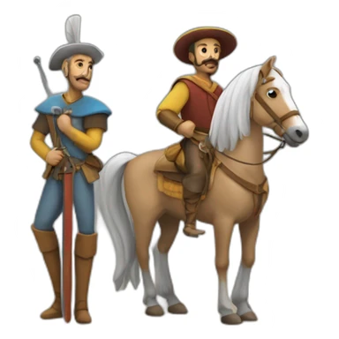 quijote y sancho sticker