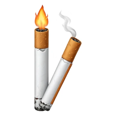 White background, cigarette sticker