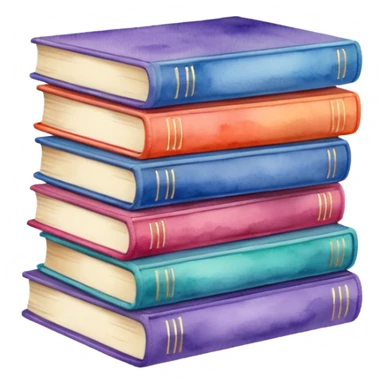 watercolor books  sticker