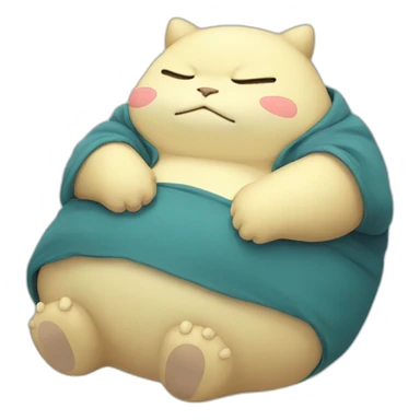 Snorlax sleeping sticker