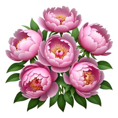 Bouquet of pink peonies sticker