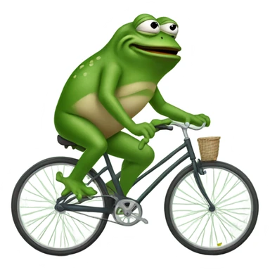 Pepe riding a bike sticker