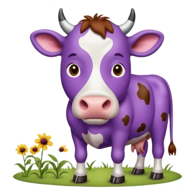 purple cow sticker