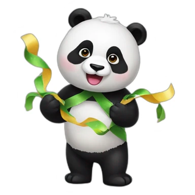 Panda as a streamer sticker