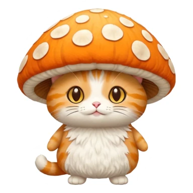 Cat in mushroom costume sticker