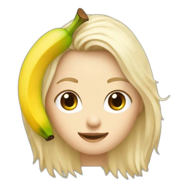 un blanc avec une des cheveux blonds au milieu du crane comme une banane sticker