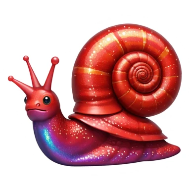 red glitter snail sticker
