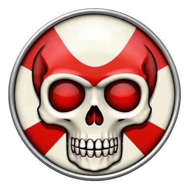 danger warning skull  sign sticker