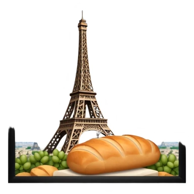 Bread on eifel tower sticker