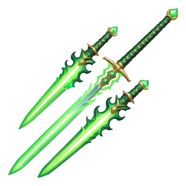 green flame sword sticker