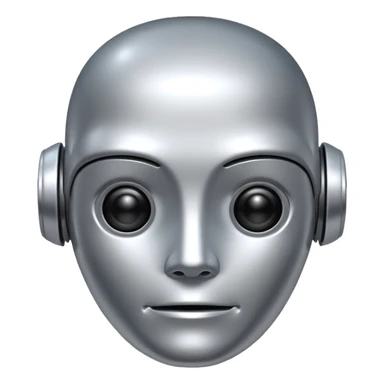 AI robot face sticker