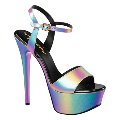  Iridescent womens pleaser usa brand sandals sticker