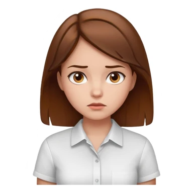 A girl doing a suspicious face sticker