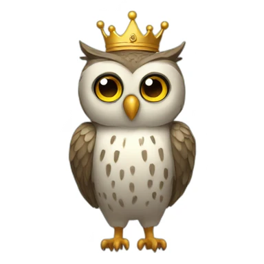 owl with crown sticker