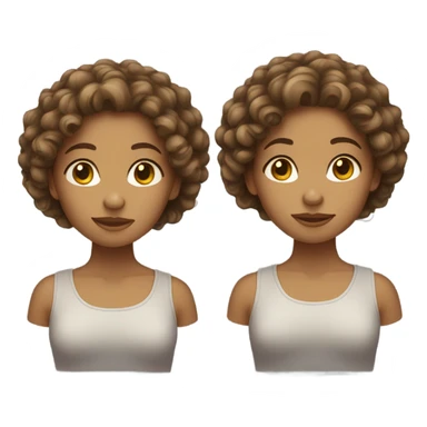 Light skinned girl with curly brown hair sticker