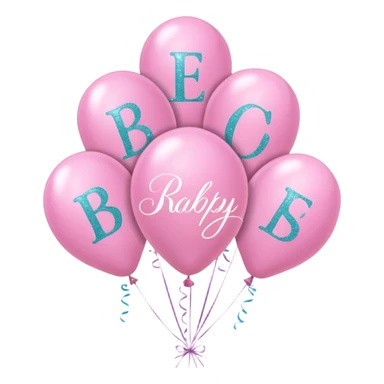 birthday sign in baby pink sticker