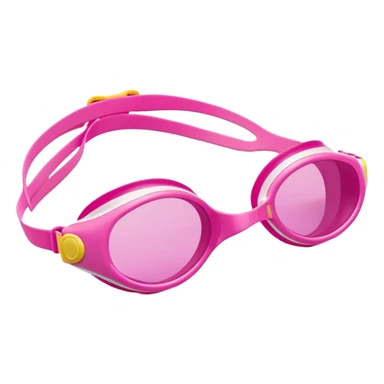 pink swim goggles, athletic design with pink tinted lenses, swimming eyewear sticker