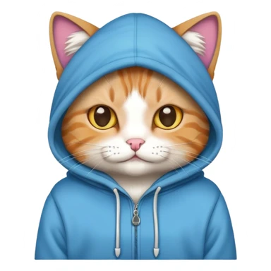 Cat n a hoodie  sticker