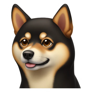 Black and tan Shiba Inu sticker