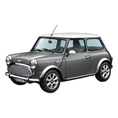 Grey mini cooper sticker