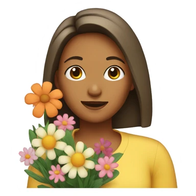 mom with flowers sticker