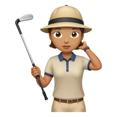 Golfing with hat sticker
