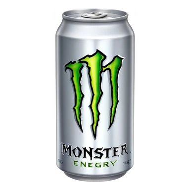 silver can monster energy drink sticker