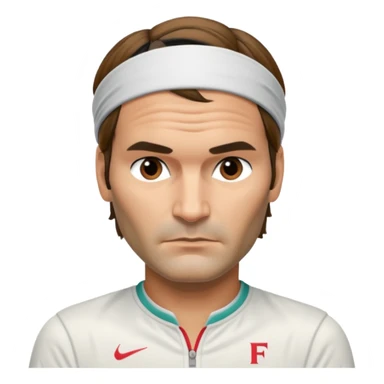 roger federer with head band sticker