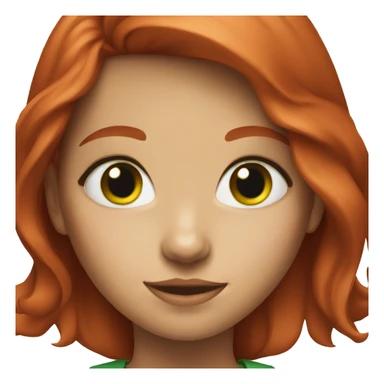 Red hair girl with green eyes  sticker