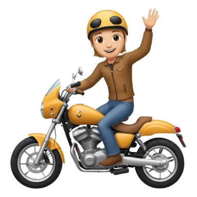 As un emojis de una persona levantando moto pirueta sticker