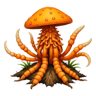Cordyceps (orange mushroom) sticker