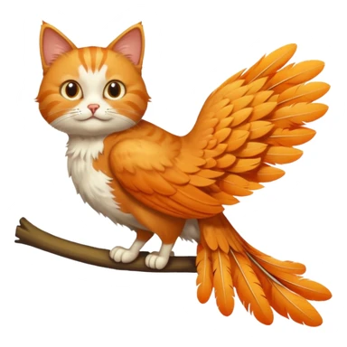 a cat in a bird shape whole cat bird sticker