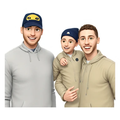 smiling boys in outdoor setting sticker